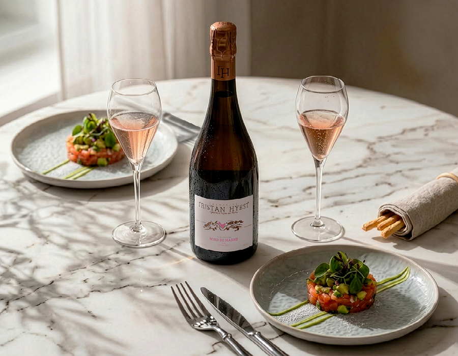 Bord de Marne Rosé Extra Brut - Accords met et vin